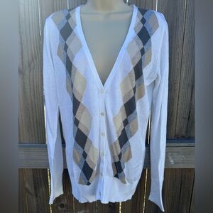 Old navy argyle cardigan. Cottonn blend size women’s medium
